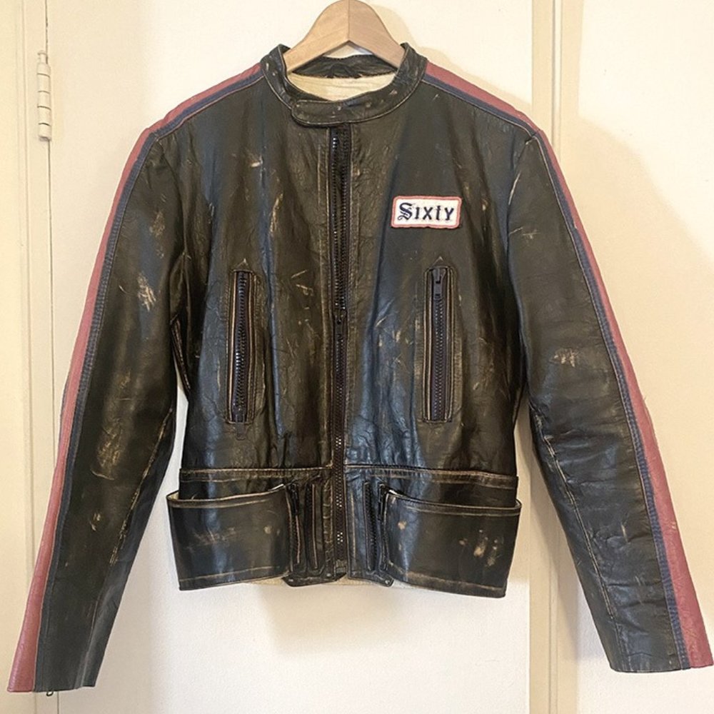 Mens Sixty Moderated Costume Helps leather biker jacket